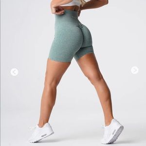 NVGTN Seamless Scrunch Shorts in Sage